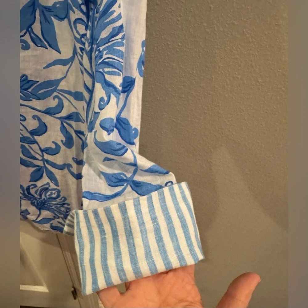 NWT Lilly Pulitzer Linen Top Sz Small - Picture 5 of 15